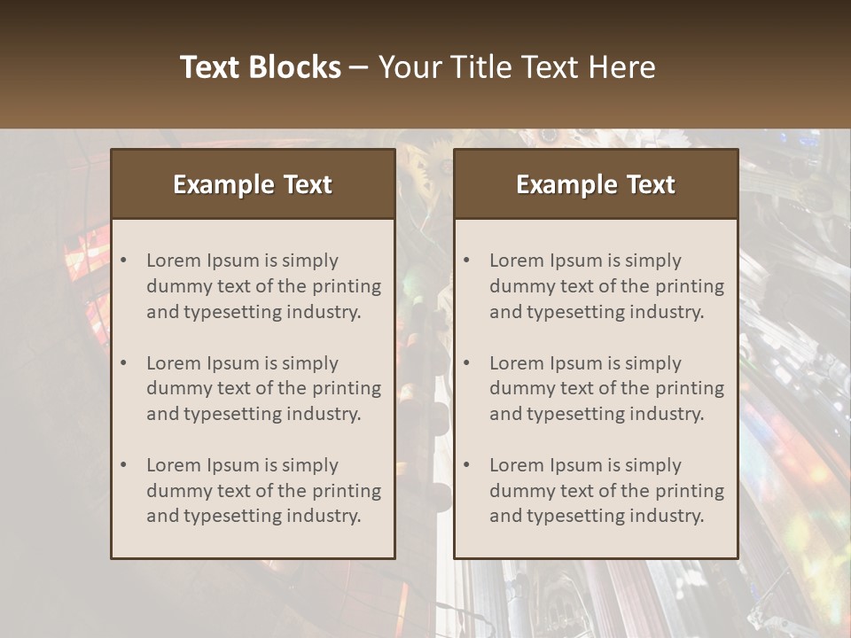 Column Interior Monument PowerPoint Template