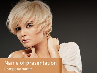 Happy Young Blond PowerPoint Template