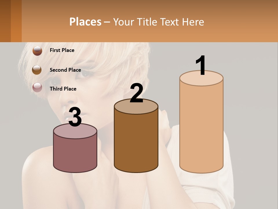 Happy Young Blond PowerPoint Template
