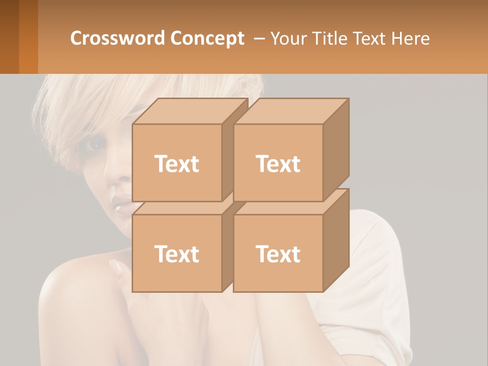 Happy Young Blond PowerPoint Template