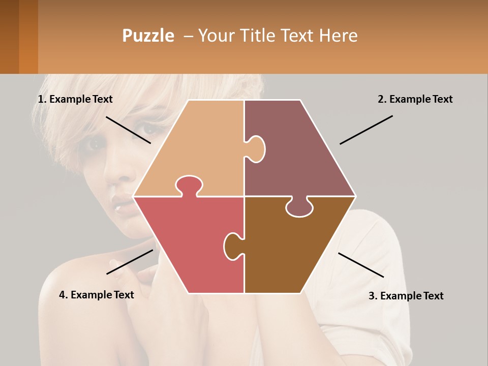 Happy Young Blond PowerPoint Template