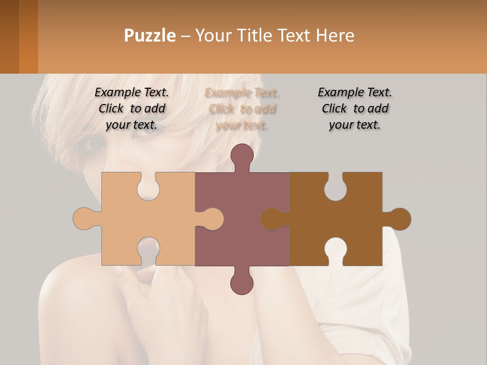 Happy Young Blond PowerPoint Template