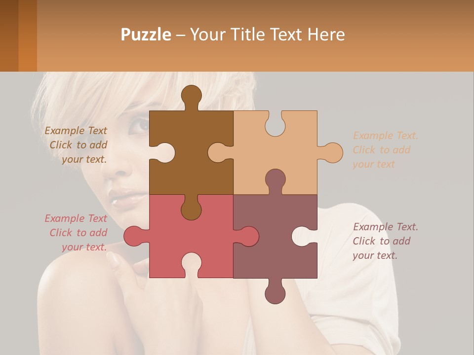 Happy Young Blond PowerPoint Template