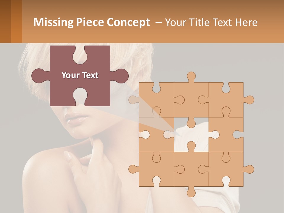 Happy Young Blond PowerPoint Template