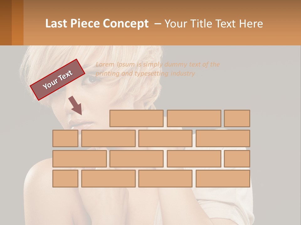 Happy Young Blond PowerPoint Template