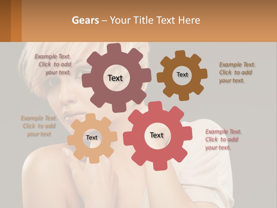 Happy Young Blond PowerPoint Template