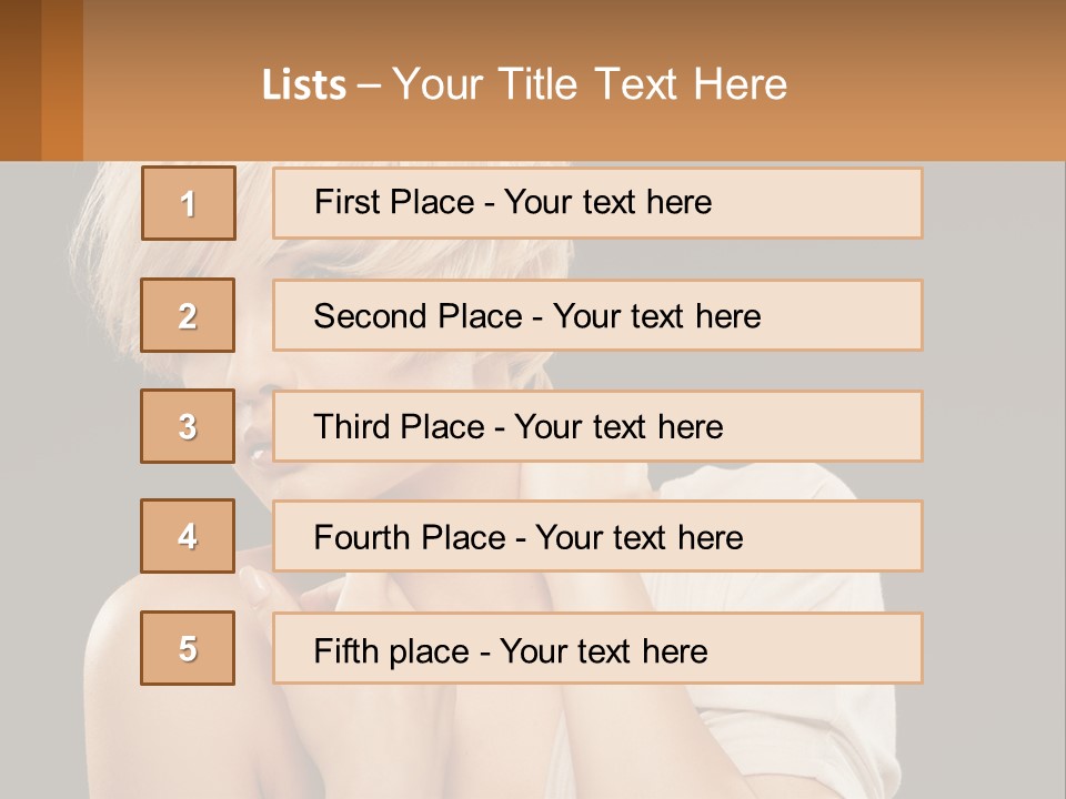 Happy Young Blond PowerPoint Template
