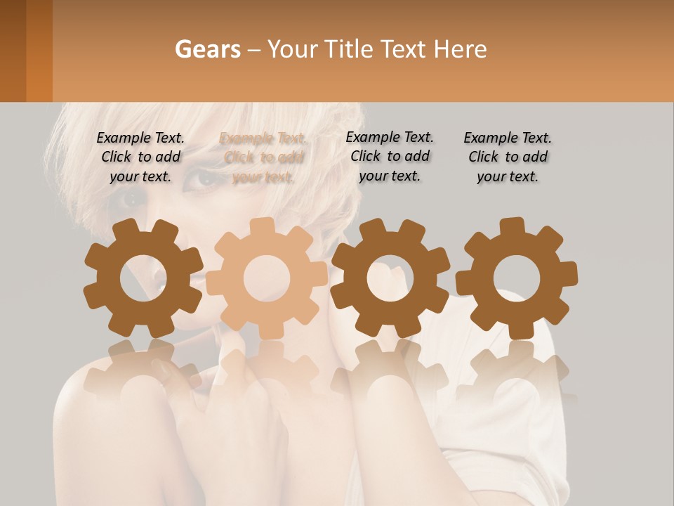 Happy Young Blond PowerPoint Template