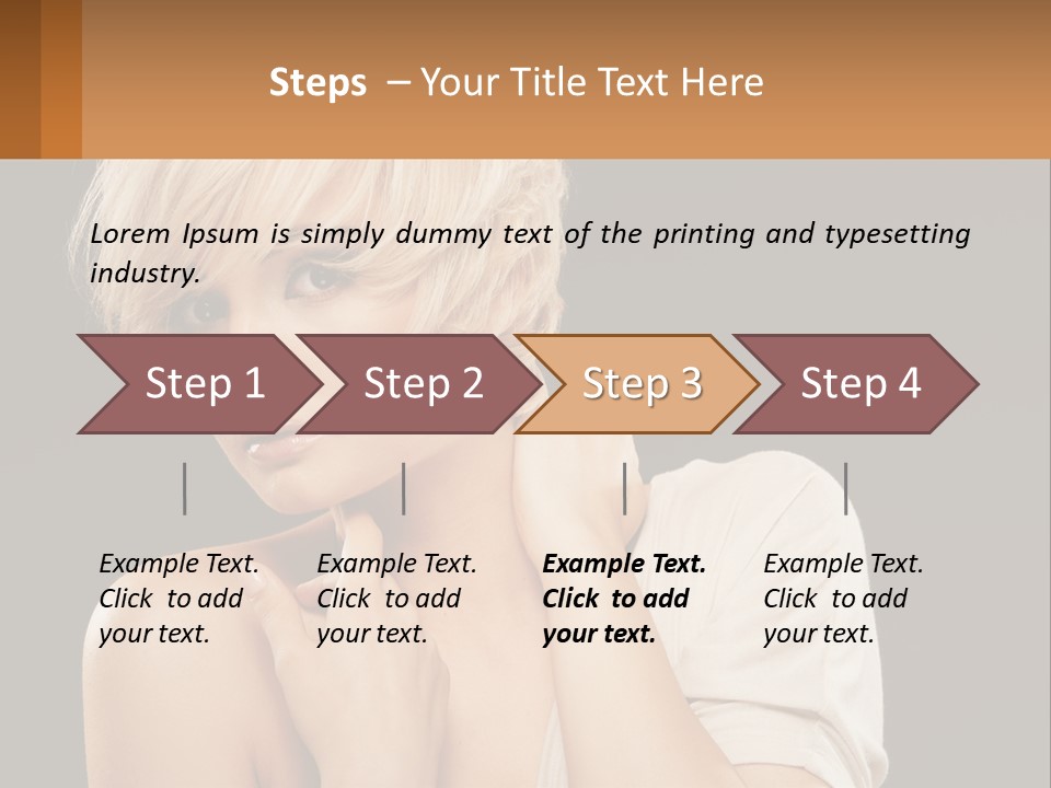 Happy Young Blond PowerPoint Template