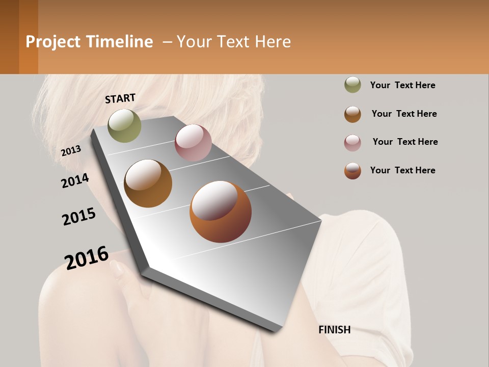 Happy Young Blond PowerPoint Template