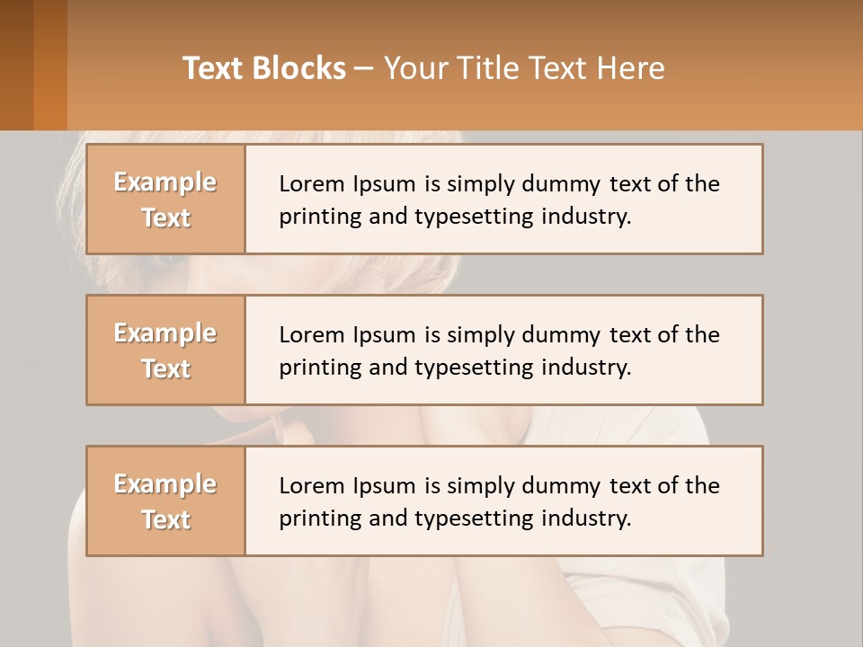 Happy Young Blond PowerPoint Template