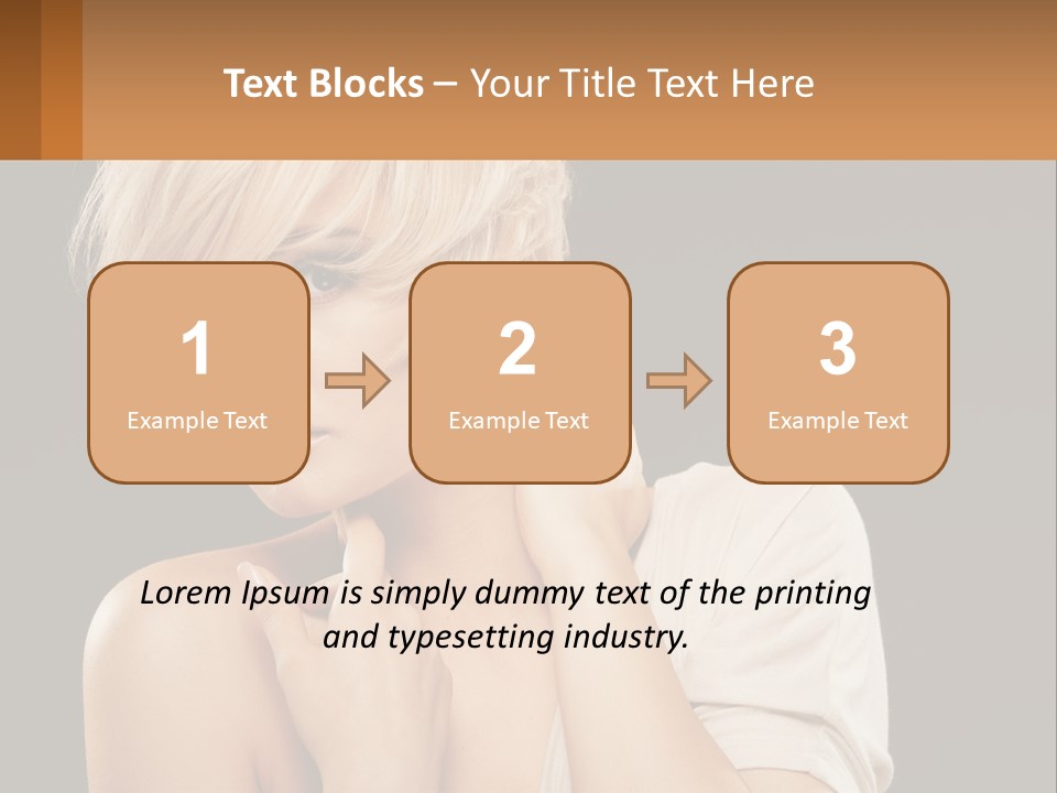 Happy Young Blond PowerPoint Template