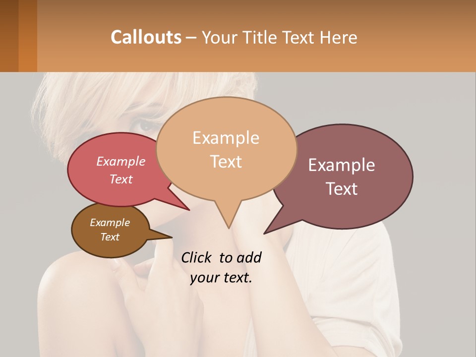 Happy Young Blond PowerPoint Template