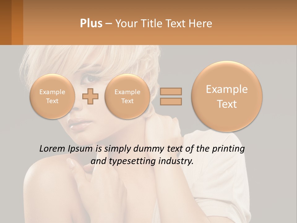 Happy Young Blond PowerPoint Template