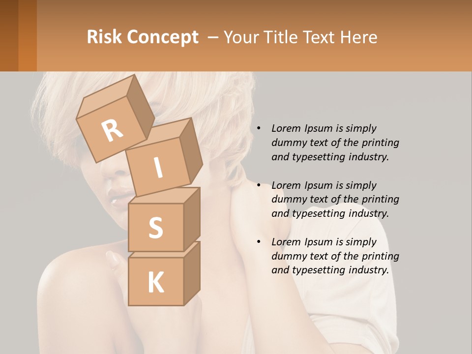 Happy Young Blond PowerPoint Template