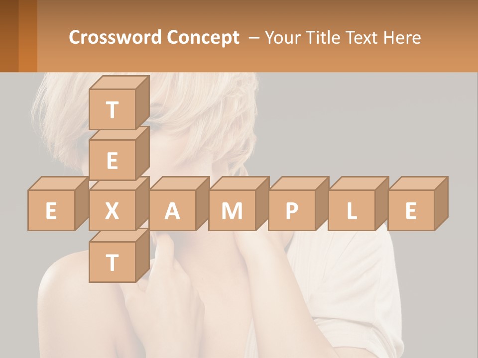 Happy Young Blond PowerPoint Template