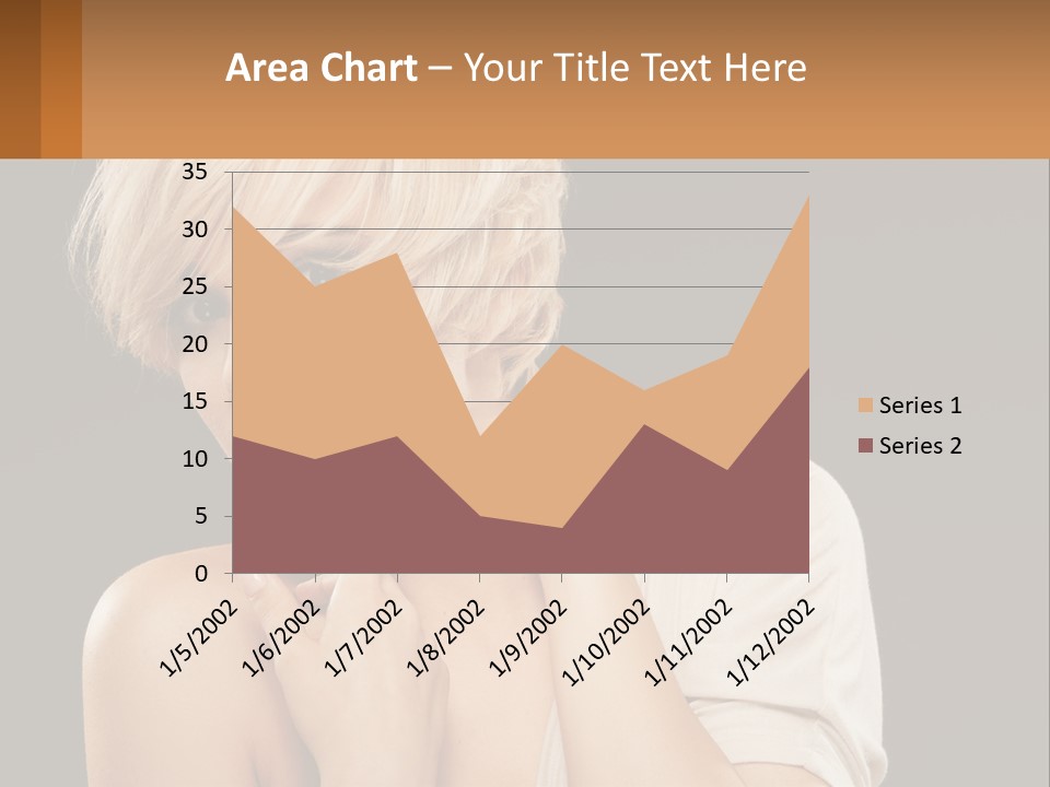 Happy Young Blond PowerPoint Template