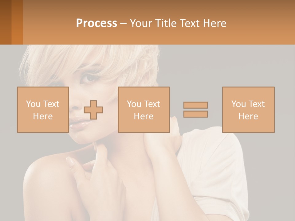 Happy Young Blond PowerPoint Template