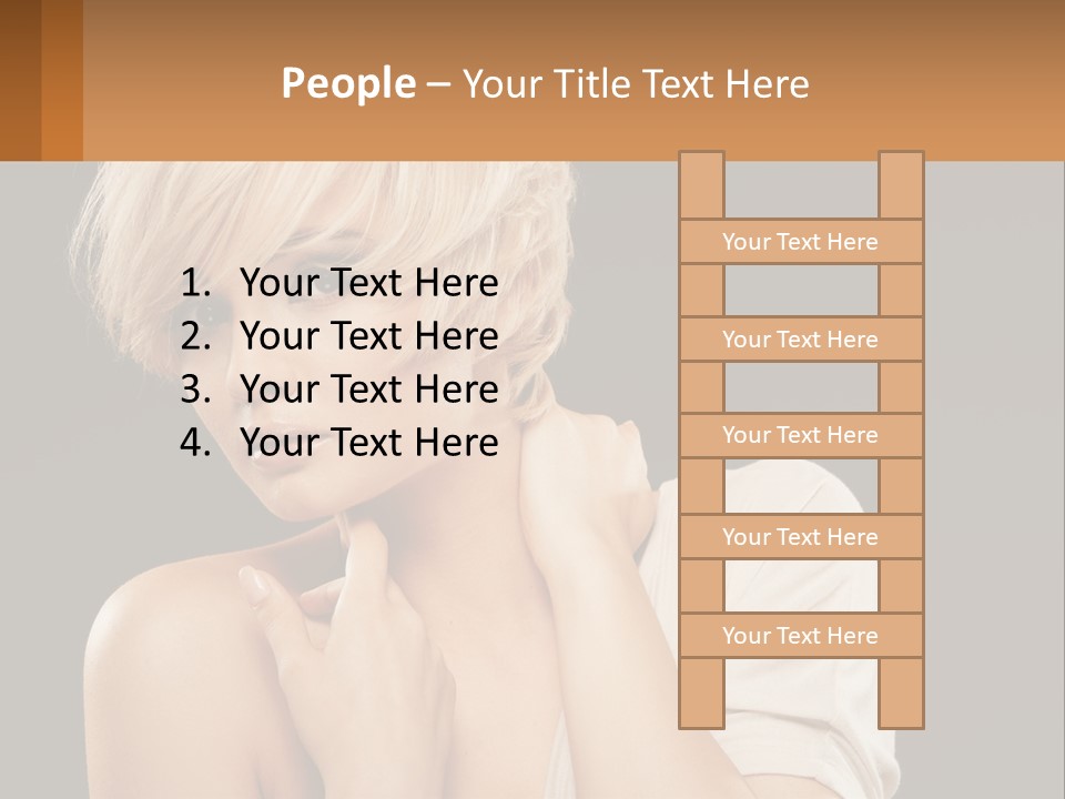 Happy Young Blond PowerPoint Template