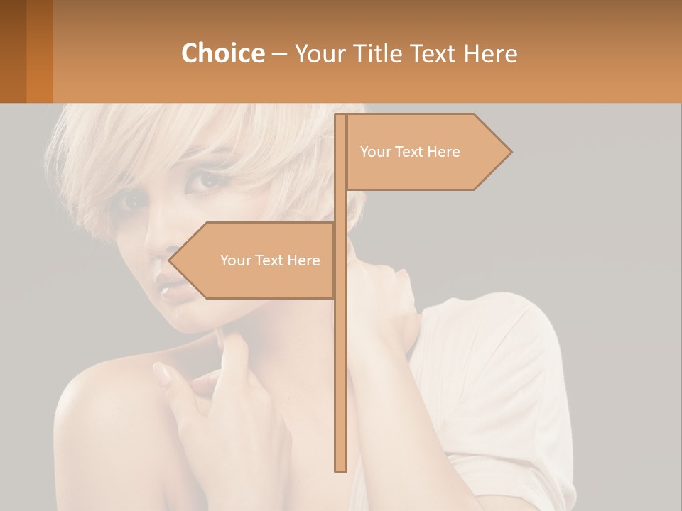 Happy Young Blond PowerPoint Template