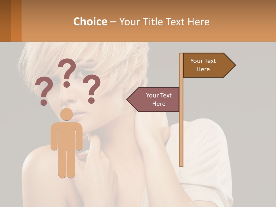 Happy Young Blond PowerPoint Template