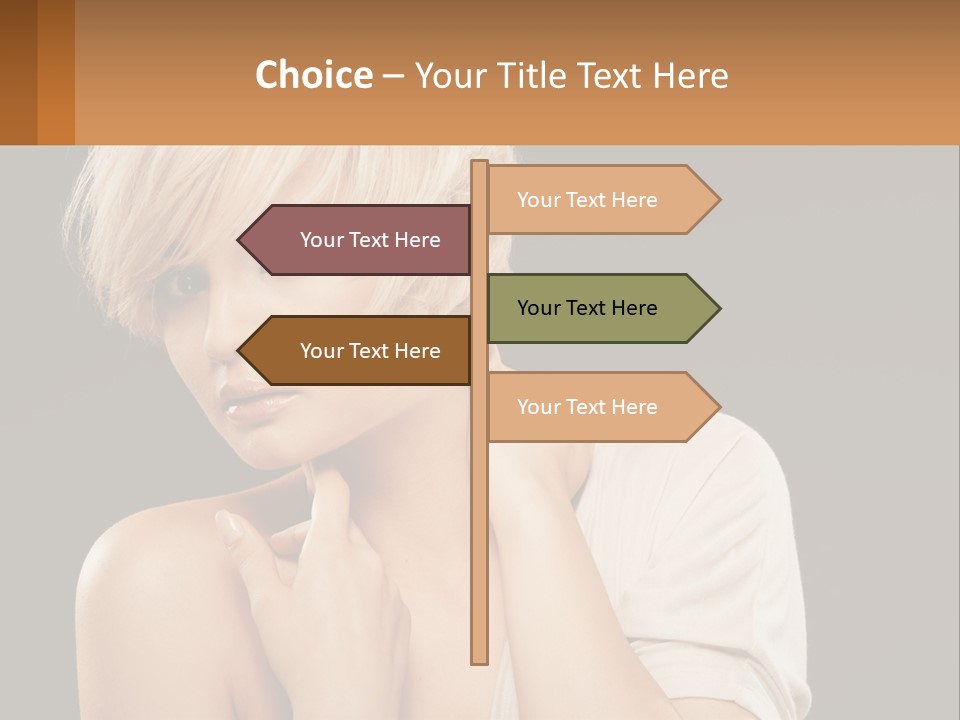 Happy Young Blond PowerPoint Template