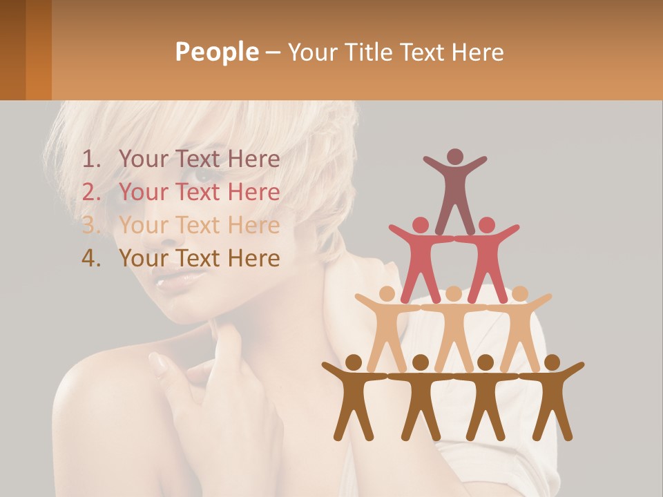 Happy Young Blond PowerPoint Template