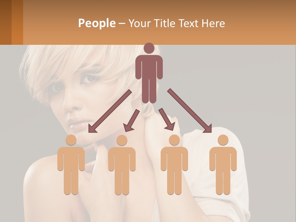 Happy Young Blond PowerPoint Template