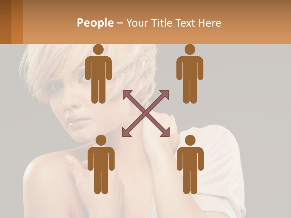 Happy Young Blond PowerPoint Template