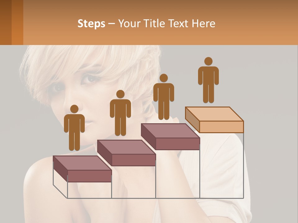 Happy Young Blond PowerPoint Template