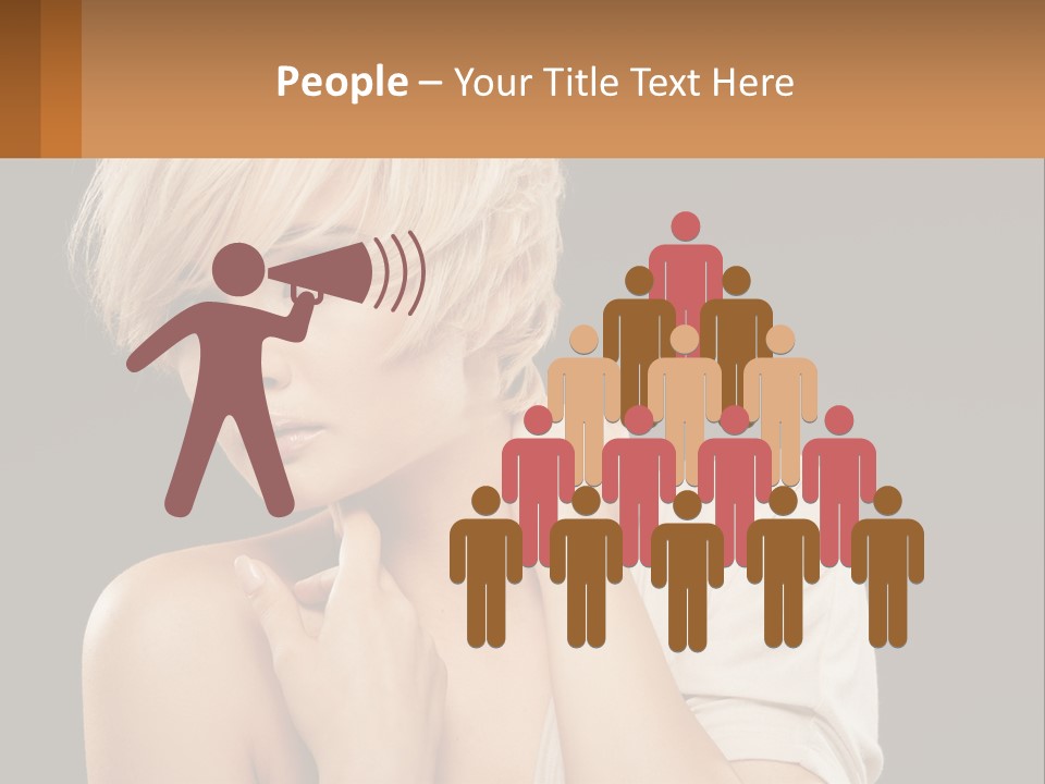 Happy Young Blond PowerPoint Template