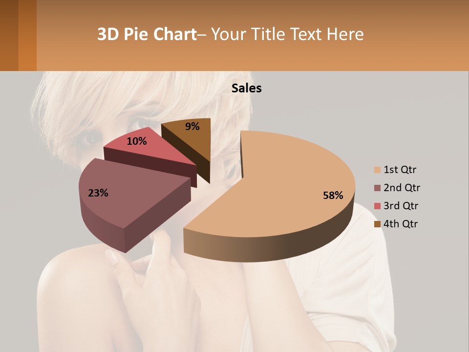 Happy Young Blond PowerPoint Template