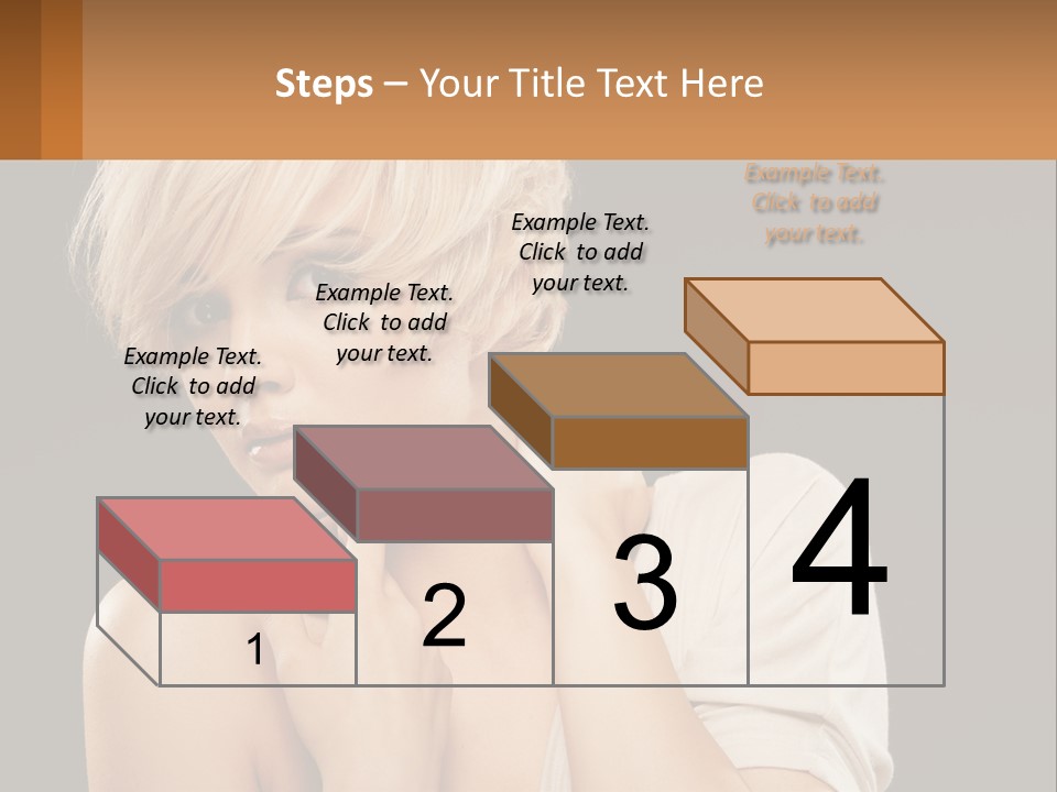 Happy Young Blond PowerPoint Template