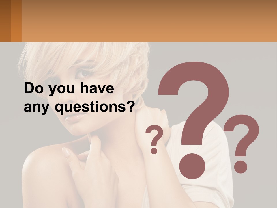 Happy Young Blond PowerPoint Template