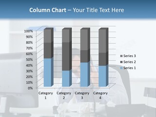 Desk One Person Worker PowerPoint Template