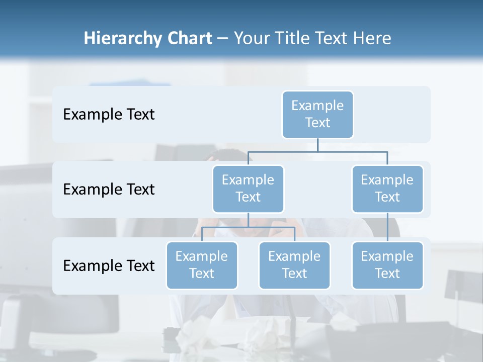 Desk One Person Worker PowerPoint Template