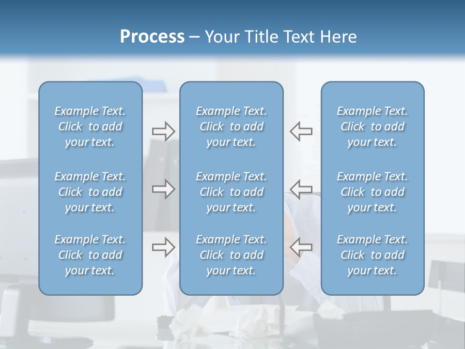 Desk One Person Worker PowerPoint Template