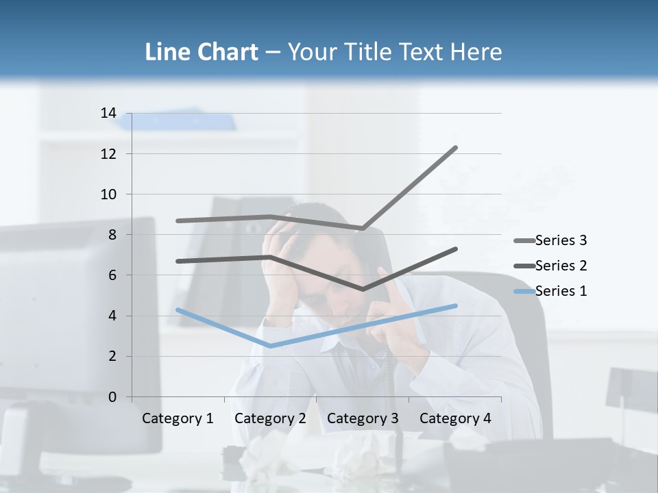 Desk One Person Worker PowerPoint Template