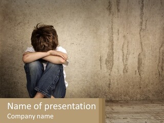 Innocence Depressed Abuse PowerPoint Template