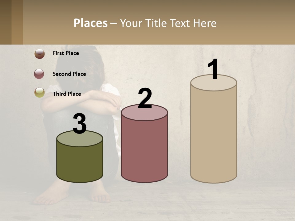 Innocence Depressed Abuse PowerPoint Template