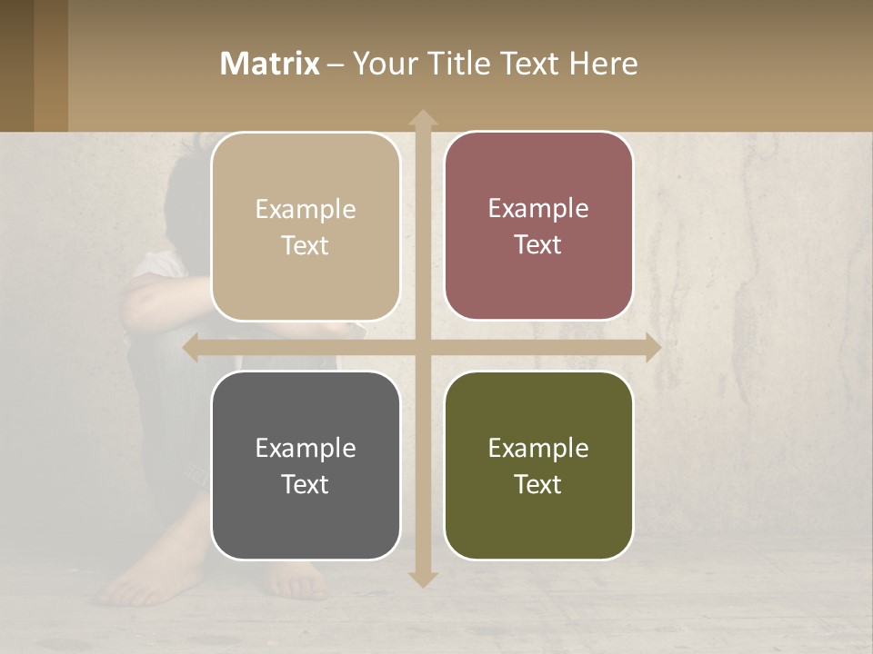 Innocence Depressed Abuse PowerPoint Template