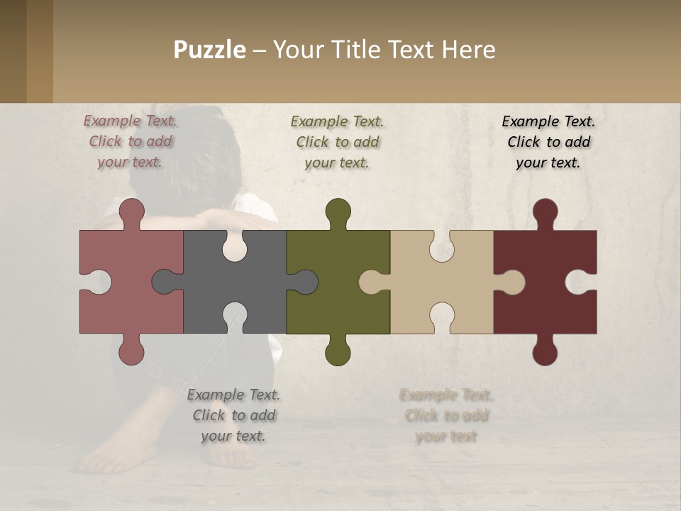 Innocence Depressed Abuse PowerPoint Template