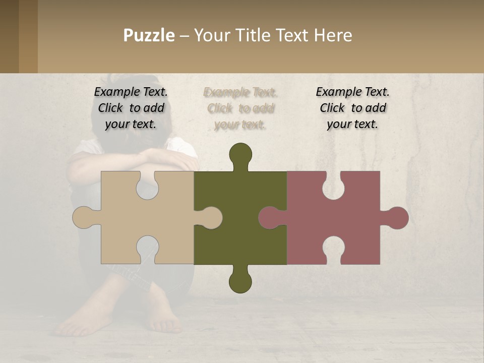 Innocence Depressed Abuse PowerPoint Template