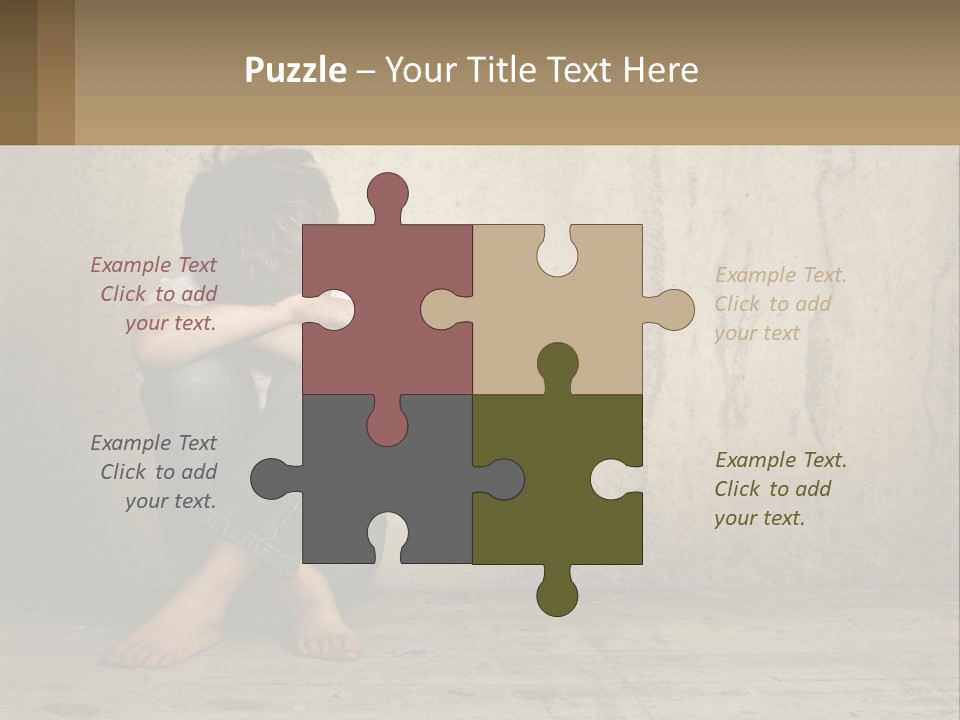 Innocence Depressed Abuse PowerPoint Template