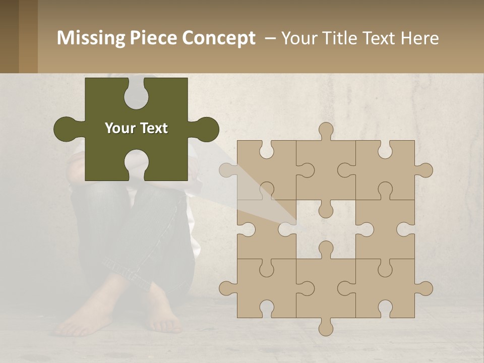 Innocence Depressed Abuse PowerPoint Template