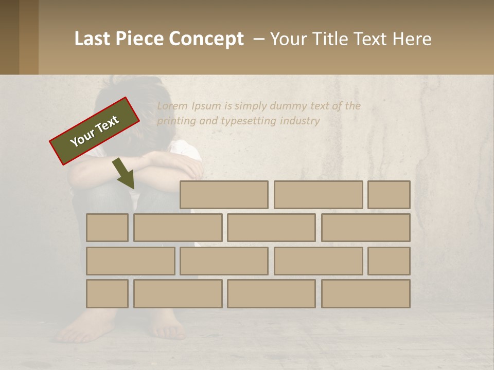 Innocence Depressed Abuse PowerPoint Template