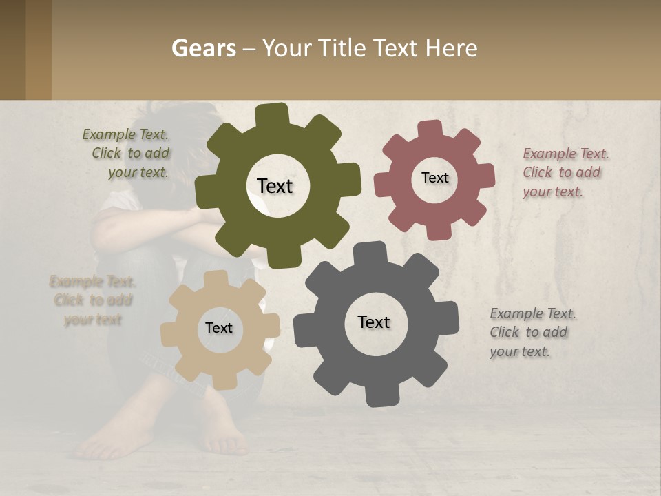 Innocence Depressed Abuse PowerPoint Template