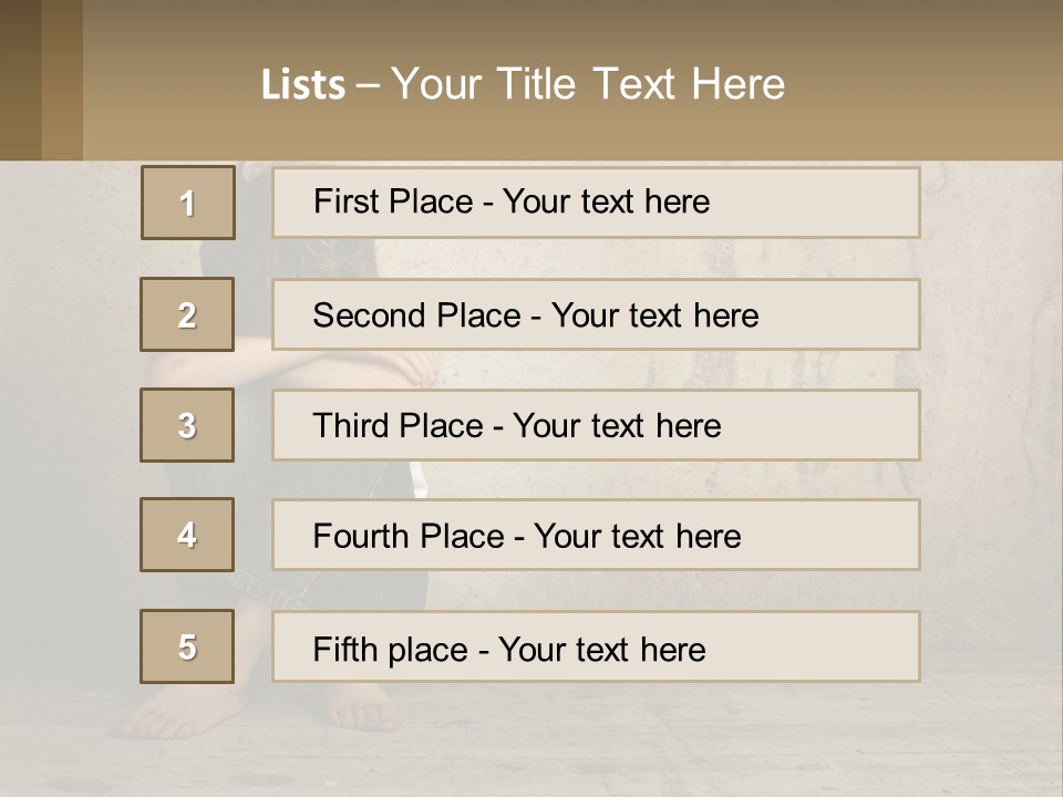Innocence Depressed Abuse PowerPoint Template