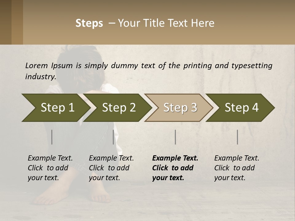 Innocence Depressed Abuse PowerPoint Template