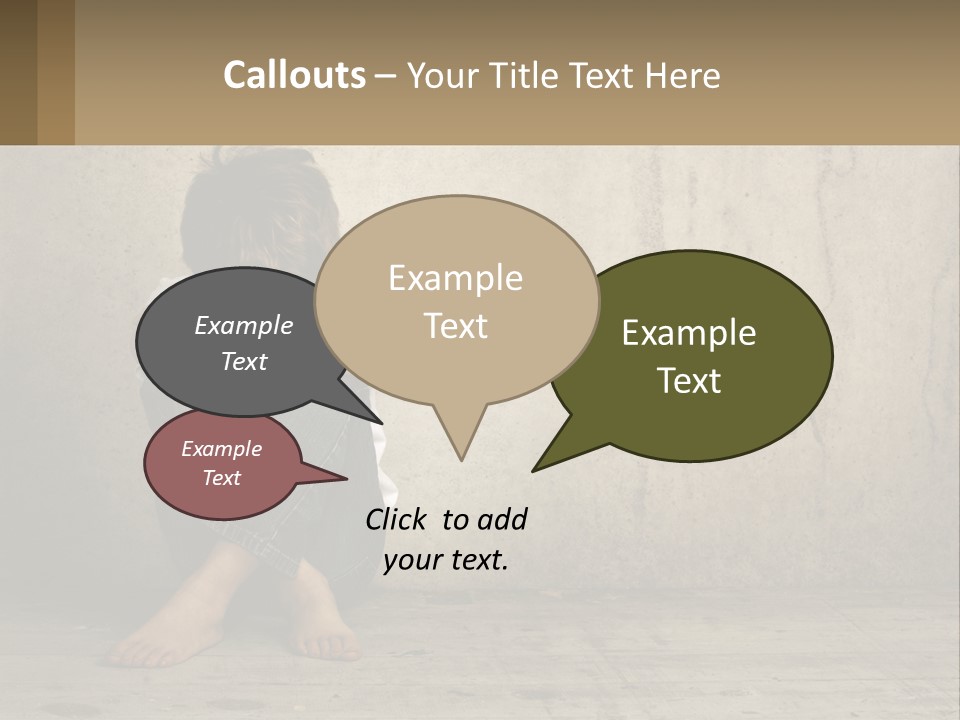 Innocence Depressed Abuse PowerPoint Template